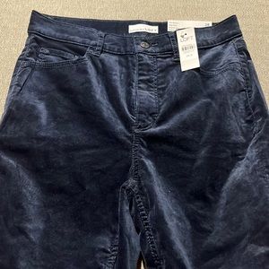 Loft NWT navy corduroy skinny pants with high waist